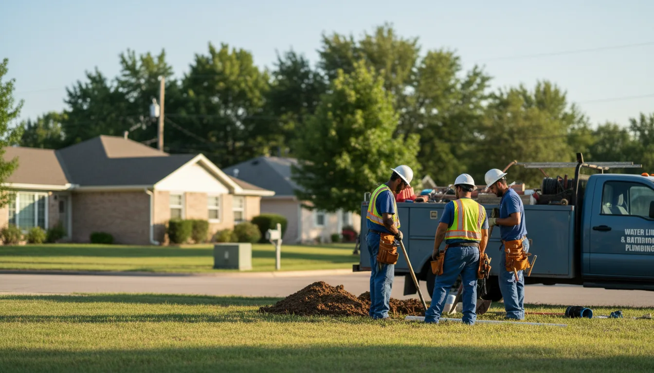 Residential water line and bathroom plumbing service in Gardner, ND